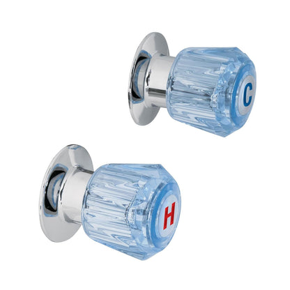 Foset Basic MR-200H Juego de 2 Manerales de Acrílico, Humo - Azules