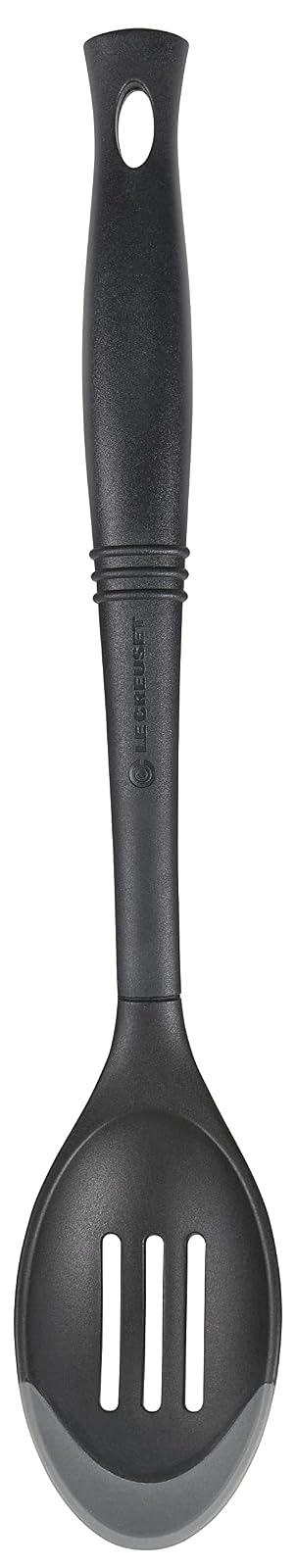 Le Creuset Revolution Cuchara ranurada bi-material, 13.5 x 2.5 pulgadas, ostra