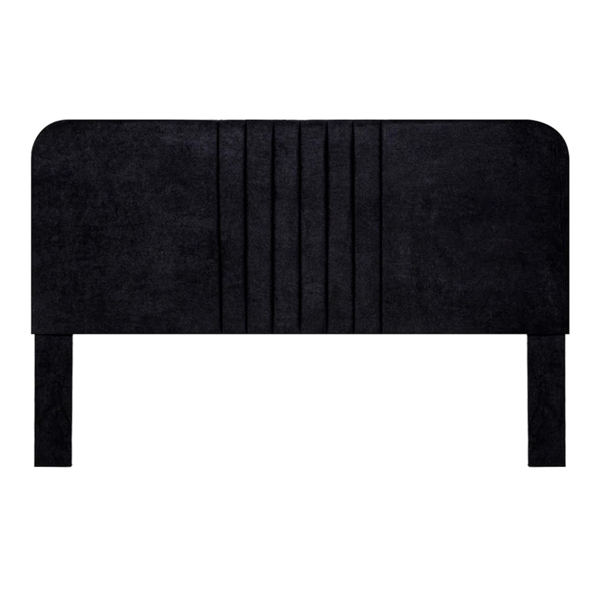Sochic Cabecera para Cama Tamaño Individual y Matrimonial Tapizada en Tela Chenille Negra con Estructura de Madera Industrial.