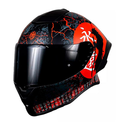 KOV Casco Buster Rider Armour Rojo Deportivo para Moto Pista Certificado Dot