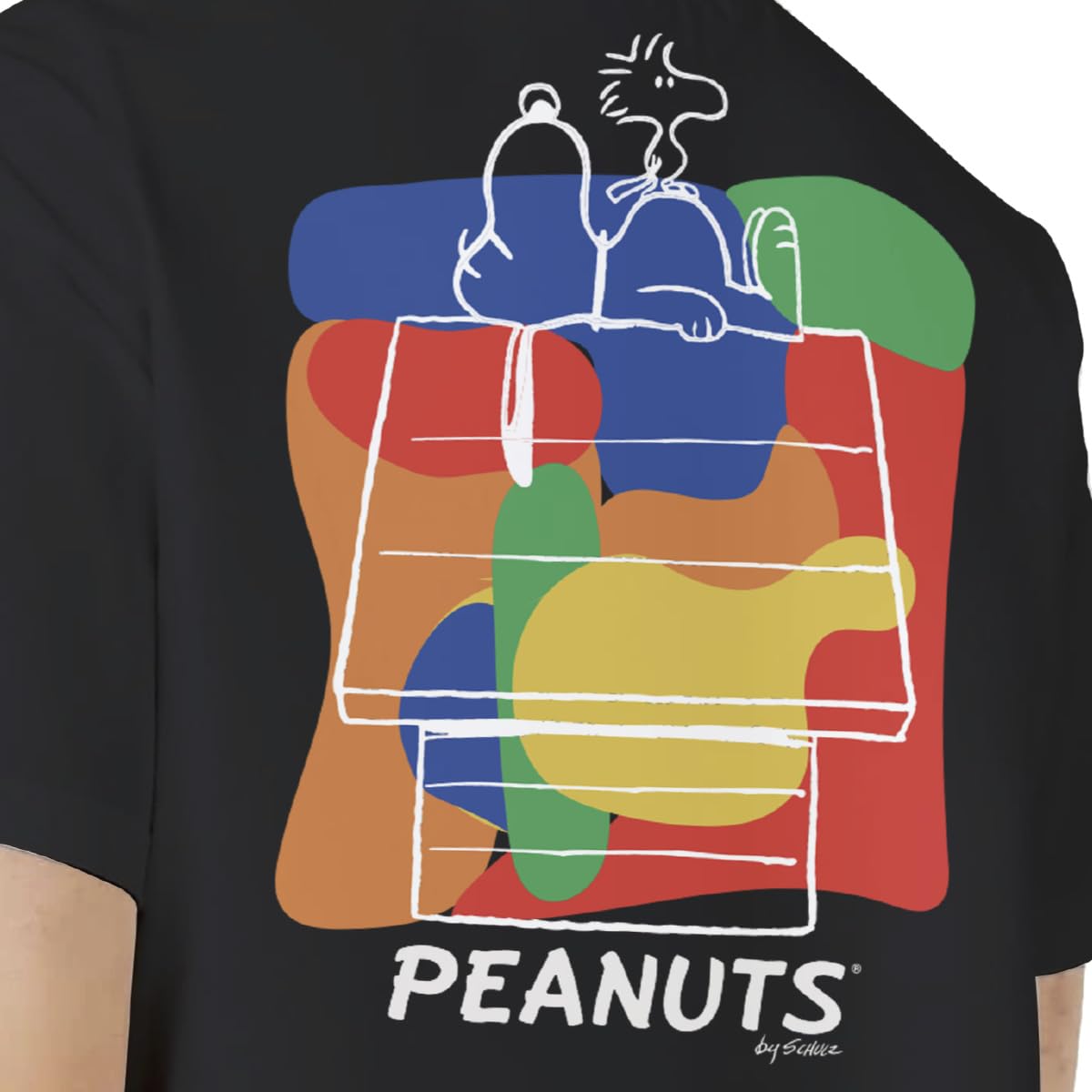 Peanuts Snoopy Collage Playera Casual para Mujer Fit Regular