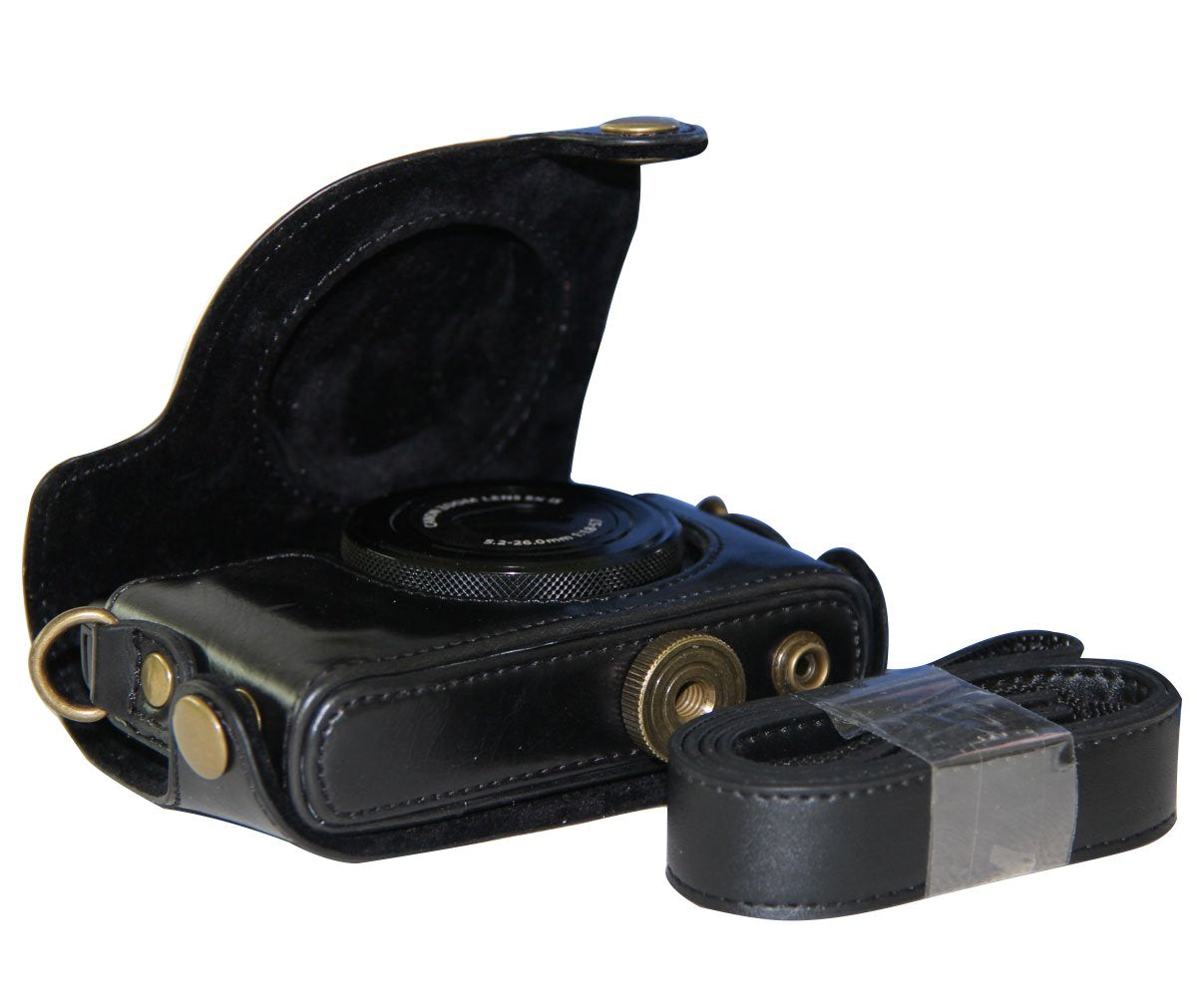 MegaGear "Ever Ready" Protective Black Leather Camera Case, Bag for Canon Power Shot S120