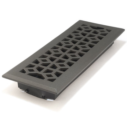 Accord amfrpwm412 Planta registro con Marquis diseño, 4-Inch (30,5 x 30,5 cm (apertura de conducto Medidas), hierro fundido peltre - Pewter - 4-Inch x 12-Inch