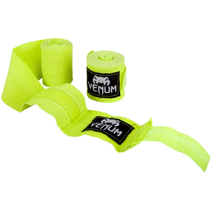 Venum Vendas de Boxeo de Algodón Elástico - Amarillo neón - 4 m - Boxing Handwraps