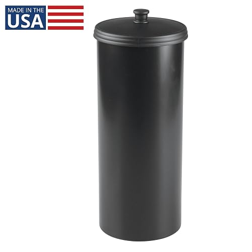 InterDesign 93397 Kent Free Standing Toilet Paper Holder Spare Roll Storage for Bathroom, Black