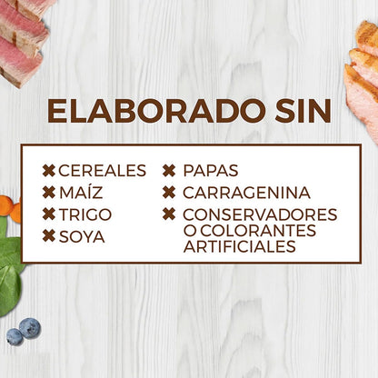 Instinct Original Minced Cups, Alimento Húmedo para Gato, Mix de Sabores, Trozos en Caldo, 12 Piezas de 99g