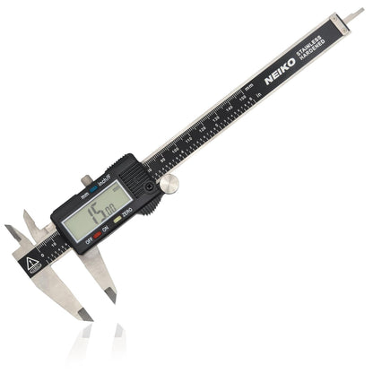 Neiko Calibrador Digital Vernier de 6 Pulgadas, Acero Inoxidable - 15.24 cm - Acero inoxidable