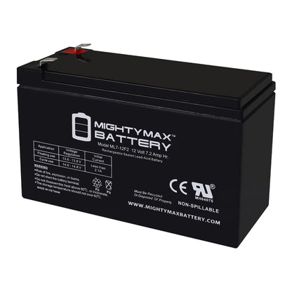 Mighty Max Battery ML7-12F2-12 voltios 7 AH, Terminal F2, batería Recargable SLA AGM