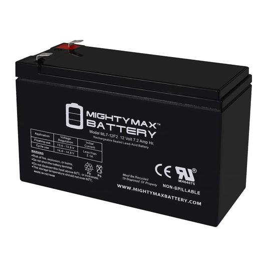 Mighty Max Battery ML7-12F2-12 voltios 7 AH, Terminal F2, batería Recargable SLA AGM