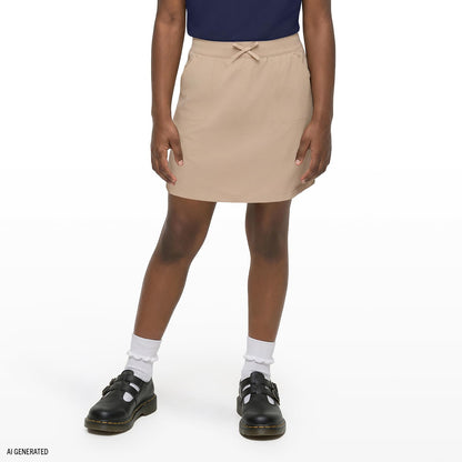 Izod Patinete Plisado para Uniforme Escolar Skort (Falda con pantalón Corto) para Niñas
