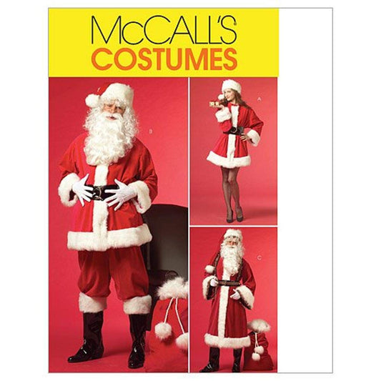 McCall's Patterns M5550 - Patrones de costura para disfraces de Papá Noel de mujer y hombre, Multicolor, XM (pequeño, mediano, grande), 1