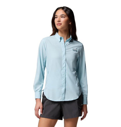Columbia PFG Tamiami II - Camisa de Pesca de Manga Larga para Mujer, Guava Rosado, Small