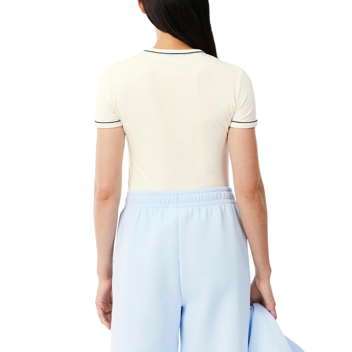 Lacoste Playera Ribete para Mujer