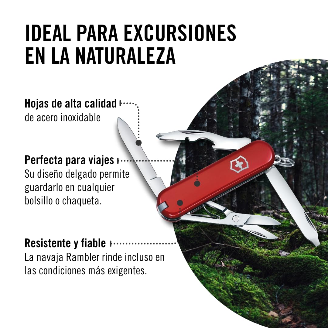 Victorinox Navaja Rambler, Roja, 10 Usos