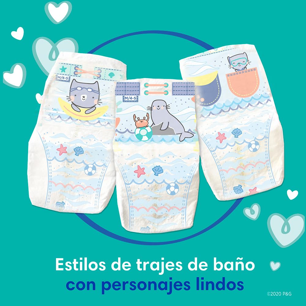 PAMPERS Splashers Pañales de Natación Talla S, 12 Unidades, Bebé 6 a 12 Kg
