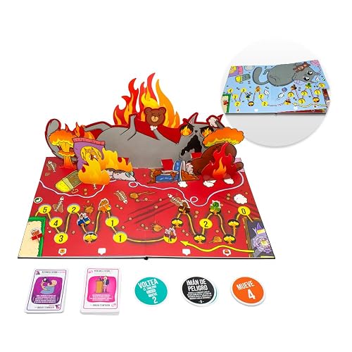 Exploding Kittens Juego de Mesa de Carrera, Juego de Tablero para 6 Jugadores