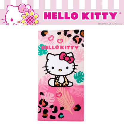 Franco Hello Kitty - Juego de 2 Toallas de Rizo de algodón Suave Absorbente para baño, Piscina, Playa, para niños, 50 x 25 Pulgadas, (Producto Oficial con Licencia)