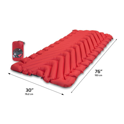 KLYMIT STATIC V LUXE Sleeping Pad, Extra Wide (30 inches), Best Camping Gear for Car Camping, Travel, and Backpacking
