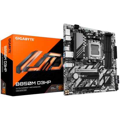 GIGABYTE Tarjeta Madre B850M D3HP AM5 4X DDR5 2X M.2 PCIe 5.0 USB-C Micro ATX
