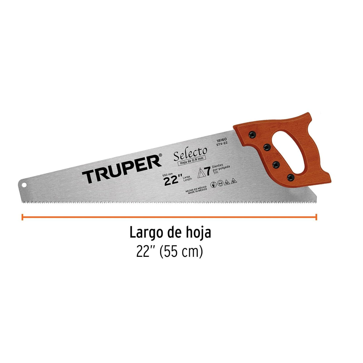 Truper STX-22, Serrucho, Selecto, 22"