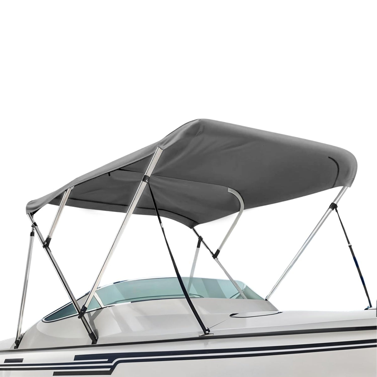 Seal Skin Cover Tapa Bimini para Barco 600D - Gris - 3 Bow 6'L X 46" H X 54"-60"W