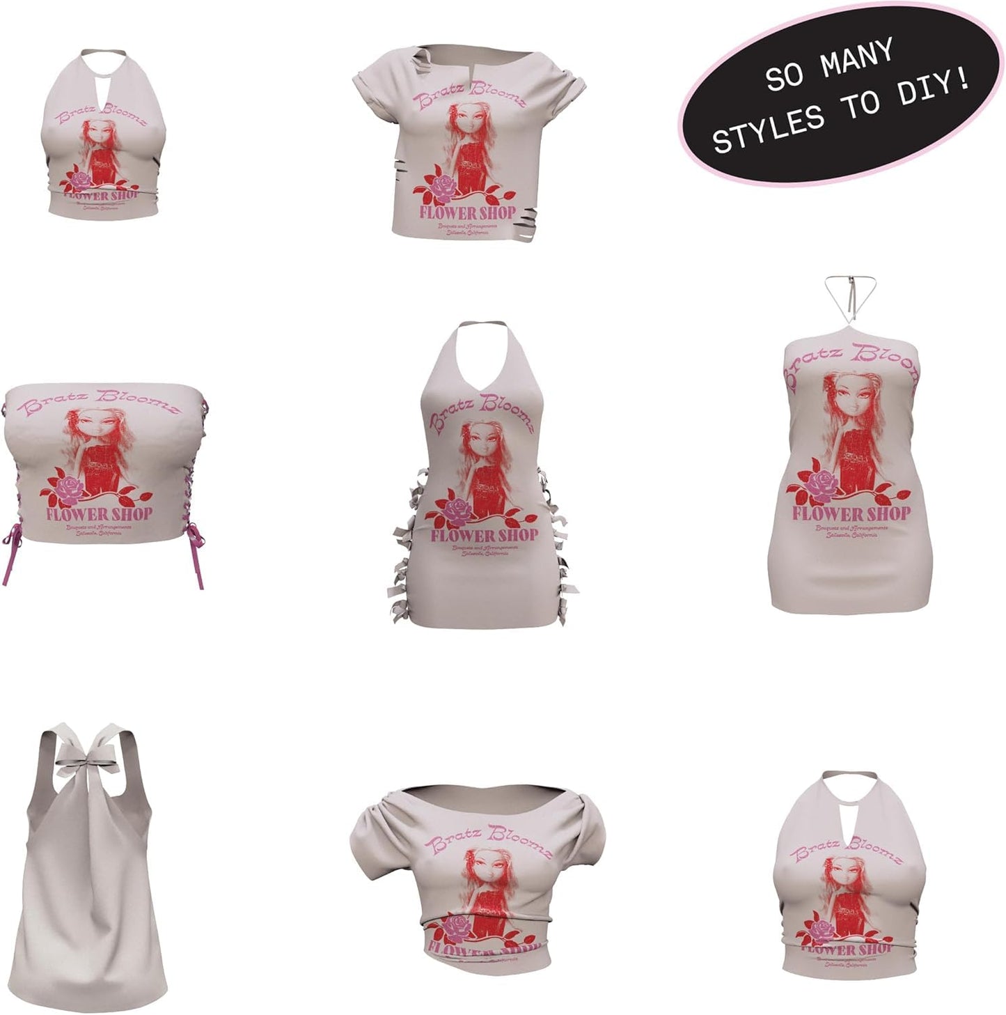 Bratz Stylin' Yasmin - Muñeca de Moda con Camiseta Personalizable Que Puedes Usar, Incluye Accesorios, Lindos Juguetes para Niñas