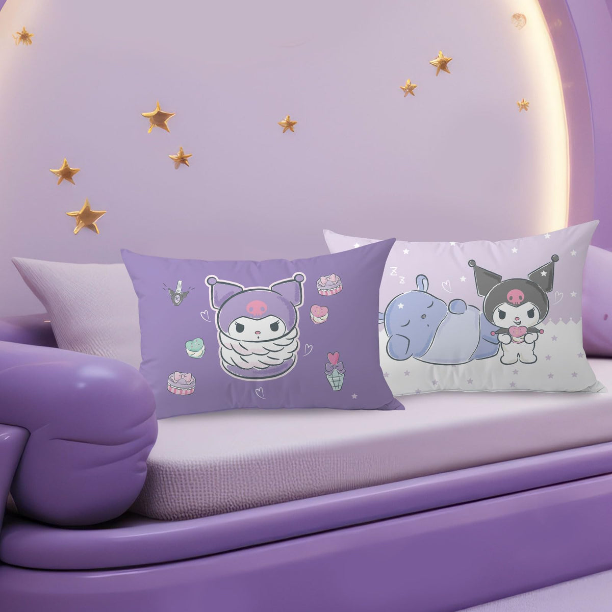 Providencia Almohada Reversible 70x50 cms Kuromi Stars