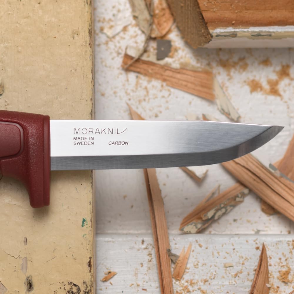 Morakniv Craftline Basic 511 Acero de alto carbono Utilidad Cuchillo de hoja fija y combi-sheath, 3.6-" Blade