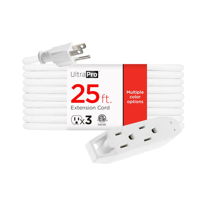UltraPro Extensión Eléctrica de 3 Salidas Uso Interior y Exterior - 1 Unidad - 7.5 m - White