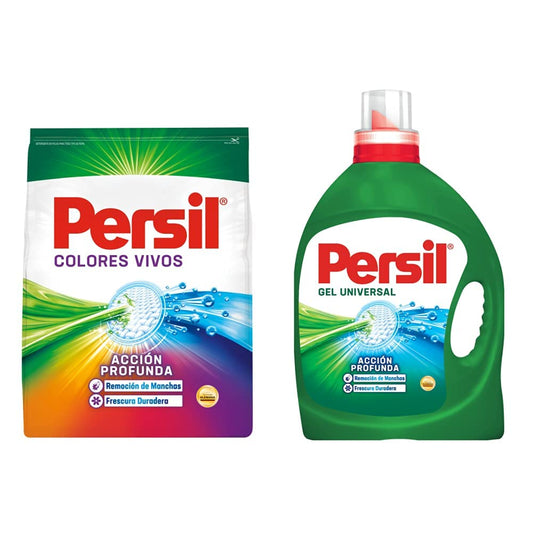 Persil Colores Vivos Detergente en Polvo Acción Profunda Plus, 4.5 kg - Detergente + GEL + Persil GEL UNIVERSAL