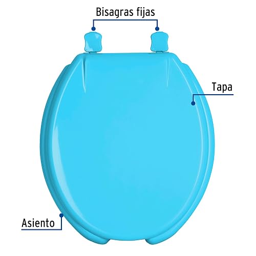 Foset Aqua AWC-40Z, Asiento redondo para WC abierto color azul
