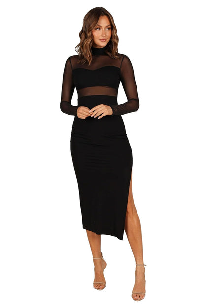 Petal & Pup Vestido Midi de Manga Larga Farrow Vestido para ocasión Especial Mujer