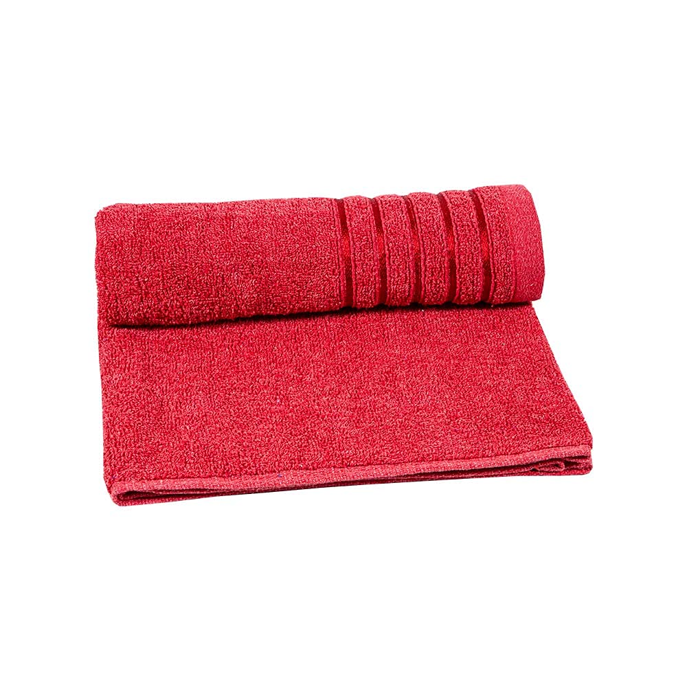 Colchas Concord Toalla de Baño, Color Rojo, Alto Contenido de Algodón, Tamaño Medio Baño, Suave, Absorbente y de Secado Rápido para Uso Familiar Diario, 1 Pieza