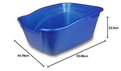 Vanness Arenero para Gato con Paredes Altas – Caja Sanitaria Amplia y Duradera de Plástico Fácil de Limpiar – Diseño Antiderrames, Colores Surtidos
