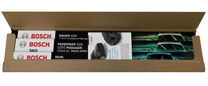 Bosch B36010 360 Limpiaparabrisas Delantero (24" & 18") + Trasero (14") | Reemplazo completo de la escobilla del limpiaparabrisas del vehículo