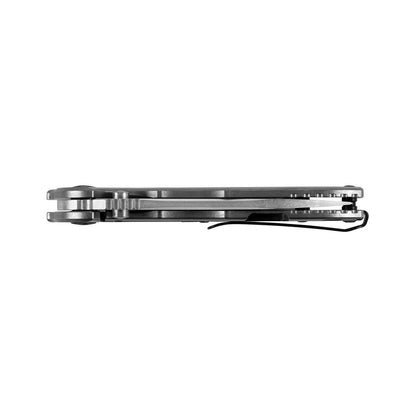 Navaja de Bolsillo obstaculizadora de tolerancia Cero; Hoja de Acero CPM 20CV de 3,5 Pulgadas, Sistema de Apertura con rodamiento de Bolas KVT, Aleta, Clip de Transporte Profundo Reversible, Mango de