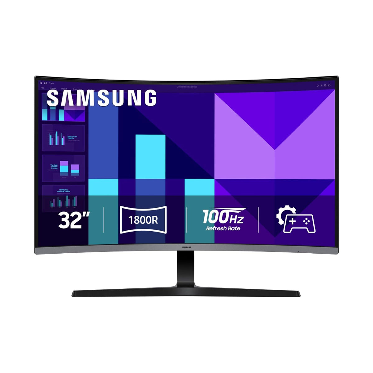 Samsung Monitor Curvo S3 de 32 Pulgadas (S39GD) FHD 100Hz, Modo de Juego, Modo de Ahorro de Ojos, Conectividad Múltiple con Puerto HDMI, Altavoces Integrados, LS32D396GANXZA, 2025