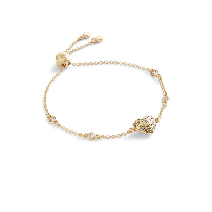 COACH - Pulsera acolchada para mujer, Una talla, Latón, Circonita cúbica