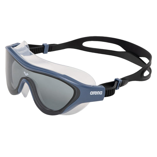 ARENA - Máscara de natación unisex para adultos, para hombre y mujer, talla grande, policarbonato, espejo/lente sin espejo