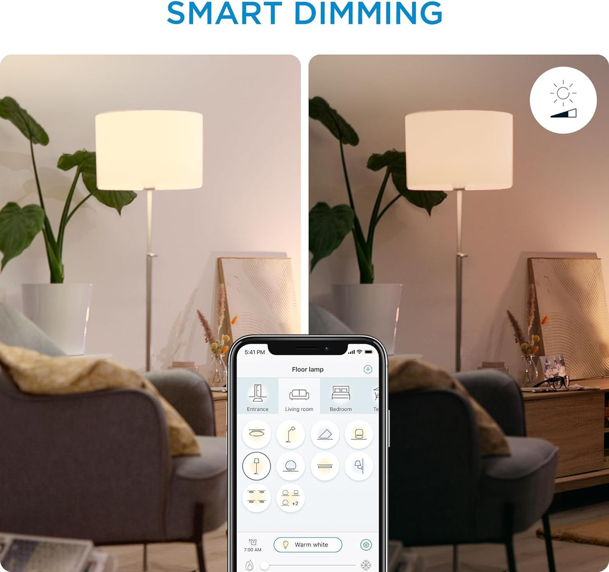 WiZ 100W Eq. foco LED inteligente A21 de 14,5 W, luz diurna (5000 K), paquete de 3 – 1600 lúmenes, E26, interior – Se conecta a tu Wi-Fi existente – Control con voz o aplicación – Activar con