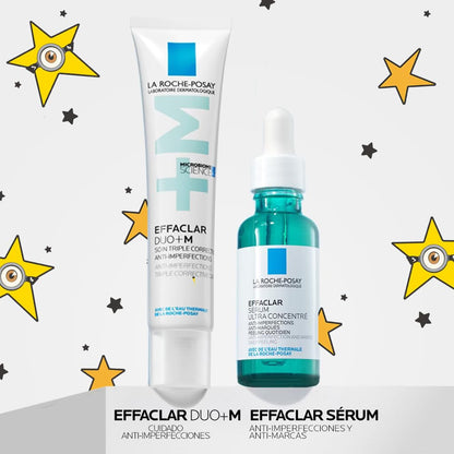 La Roche-Posay Effaclar DUO +M Crema Hidratante Anti-imperfecciones, 40 ml | Para piel grasa o con tendencia acnéica, fórmula con niacinamida y phylobioma, anti-marcas e hidratación por hasta 24 horas