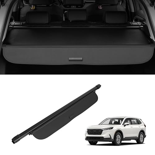 VEVOR Funda de Carga Retráctil Impermeable Mejorada de Maletero, Protección de Seguridad para Honda CRV 2023-2025 5 Plazas Resistente a los Rayos UV con Aleación Aluminio, PVC, Textura de Cuero