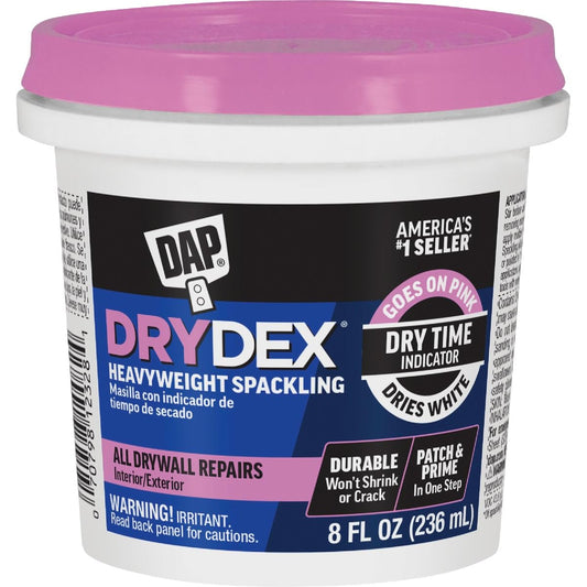 Dap 12346 Drydex Spackle Pasta para interior y exterior, 5.5 onzas, 236 ml, Blanco