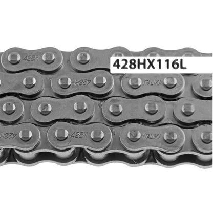 Italika F02030339 Cadena Traccion, 428Hx116L Ref, Gris