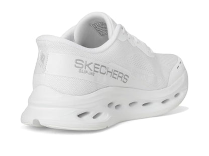 Skechers MAX Cushioning Glide-Step Caledonia Zapatillas para Mujer | Máxima amortiguación, slip-ins manos libres, plantilla Goga mate refrigerada por aire, entresuela Glide Step, goma Goodyear