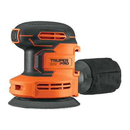 Truper PRO LIRI-20AS, Lijadora roto-orbital 5" inalámbrica 20 V sin accesorios