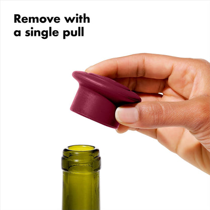OXO Good Grips - Tapones de silicona para vino