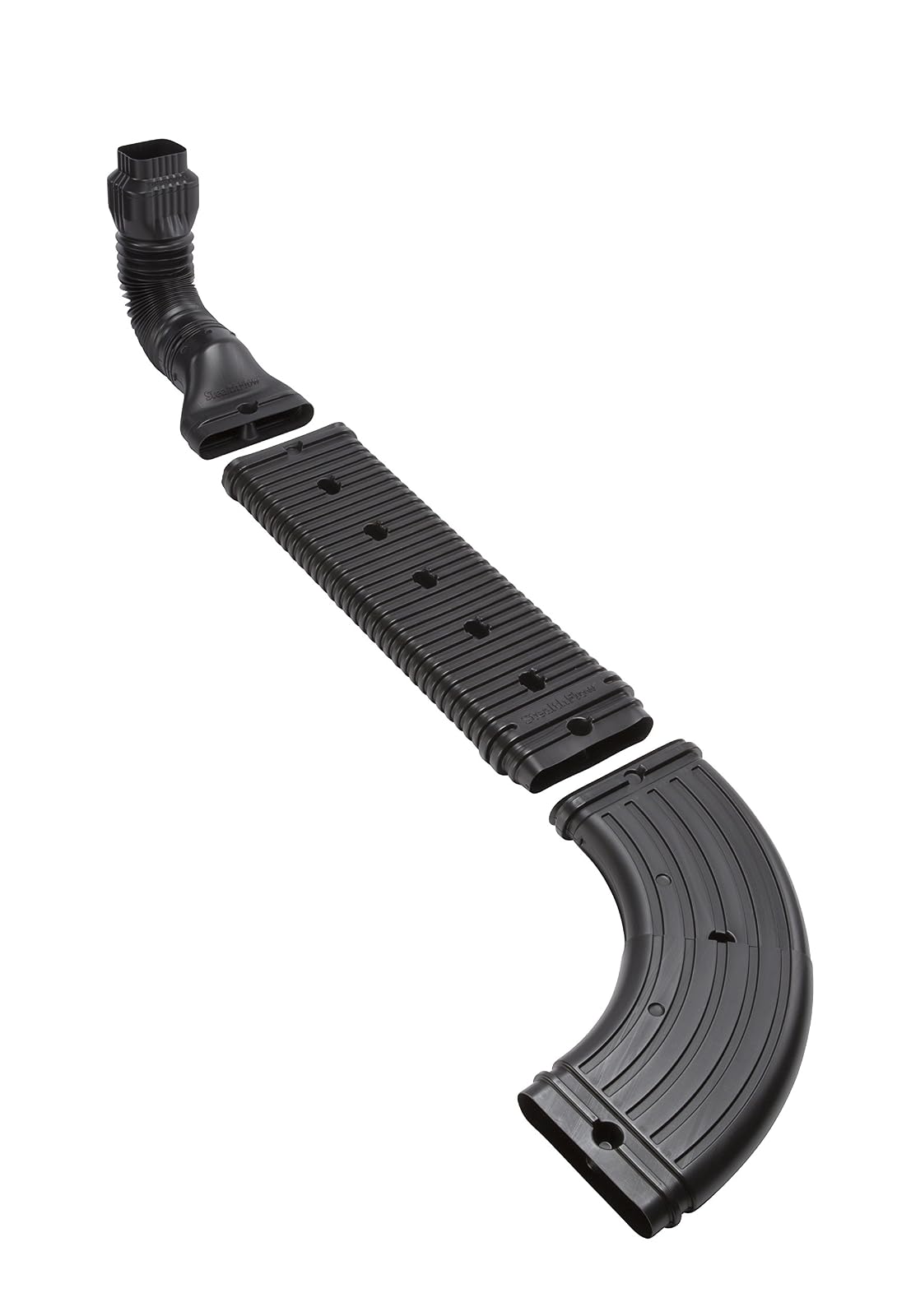 StealthFlow 4631 - Codo ajustable, 1 unidad (paquete de 1), color negro