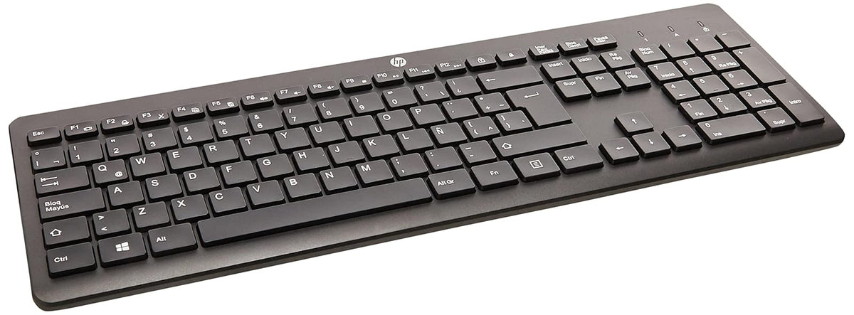 HP, Teclado Inalámbrico 230, En Español, Conexión Inalámbrica de 2,4 GHz, Negro (3L1E7AA)