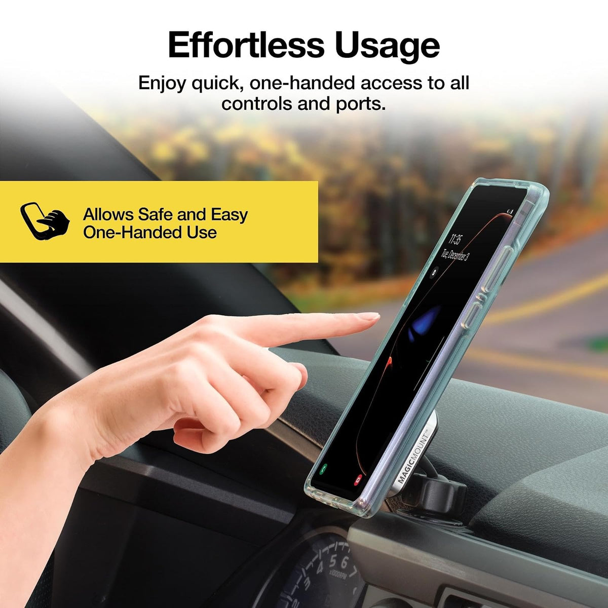 SCOSCHE MWSM2PK-UB MagicMount™ Soporte Universal magnético para Celular/navegador GPS de Ventosa de succión para Auto, casa u Oficina, 2 por Paquete, Base para el Tablero, Negro/Plateado